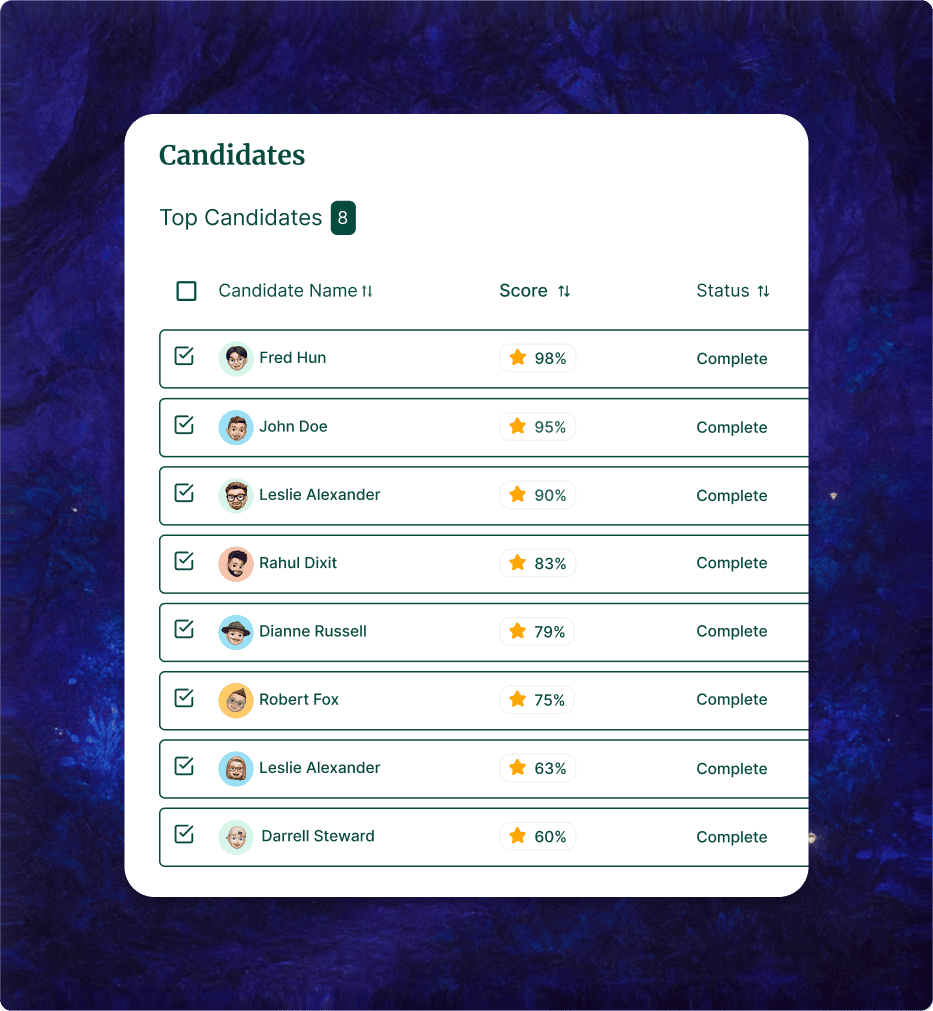 AI interview interface showing immersive candidate assessment